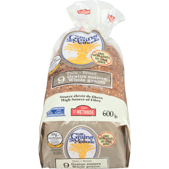 St Methode Nine Grain Bread, No Fat & No Sugar Added 600 g, $0.92/100g