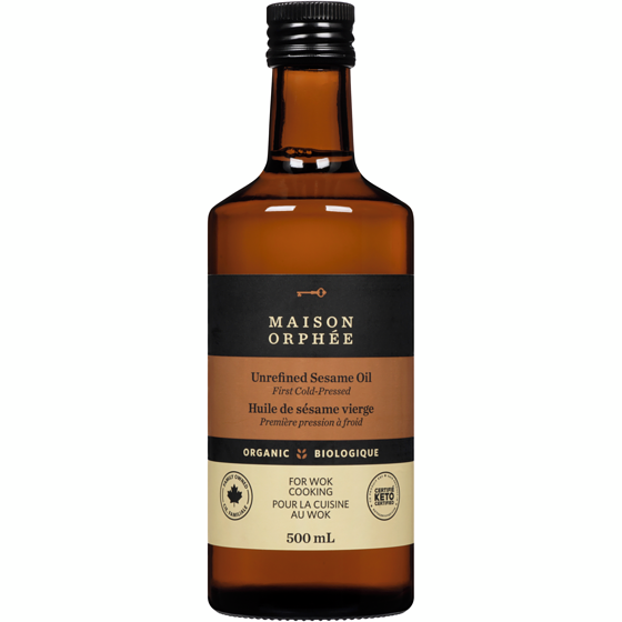 Maison Orphée Huile de sésame grillé non raffinée 500 ml, 3,20 $/100ml