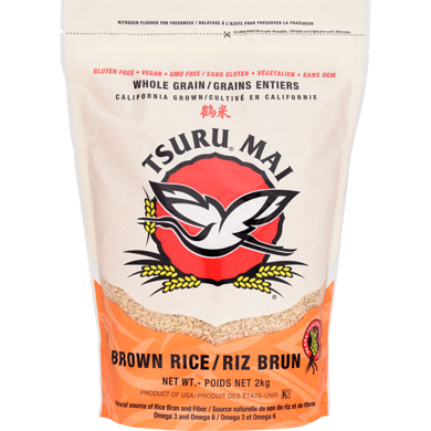 Tsuru Mai Brown Rice 2 kg, $0.55/100g