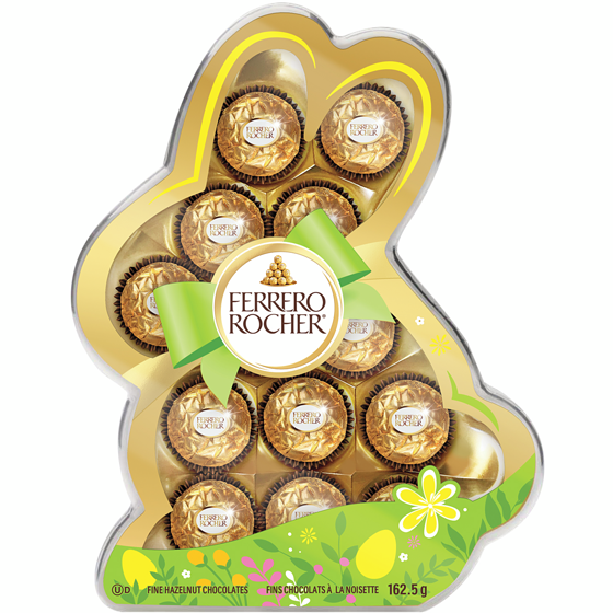 FERRERO ROCHER Fine Hazelnut Milk Chocolate Easter Rabbit Gift Box, 13 Chocolates 162.5 g, $7.99/100g