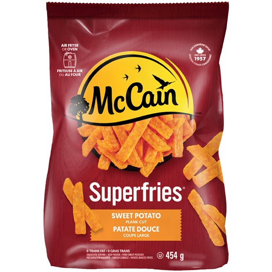 McCain Superfries Sweet Potato Plank Cut Fries 454 g, $1.32/100g