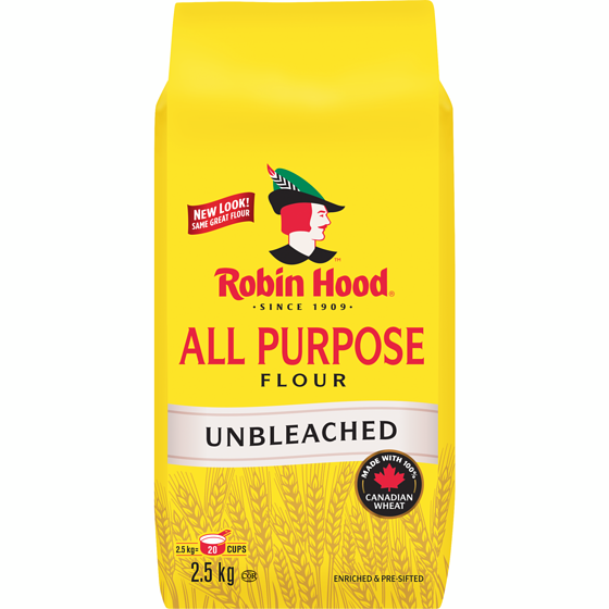 Robin Hood Unbleached All Purpose Flour 2.5 kg, $0.22/100g