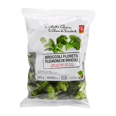 President's Choice Broccoli Florets 340 g, $1.76/100g