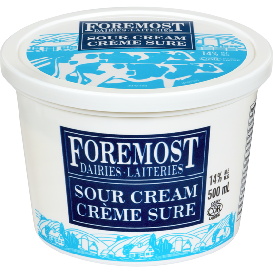 Foremost 14% M.F. Sour Cream 500 ml, $0.76/100ml