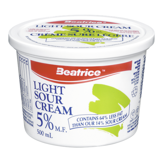 Beatrice 5% Light Sour Cream 500 ml, $0.96/100ml