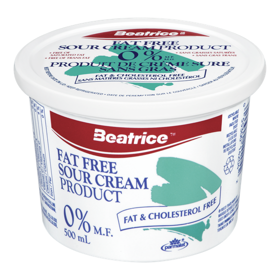 Beatrice 1% Fat Free Sour Cream 500 ml, $0.96/100ml