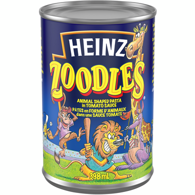 Heinz Zoodles Animal Shaped Pasta With Tomato Sauce 398 ml, $0.55/100ml