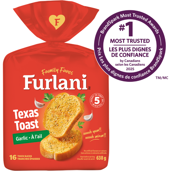 Furlani Ready Bake Garlic Toast Texas-Style Bread 16x40.0 g, $0.94/100g
