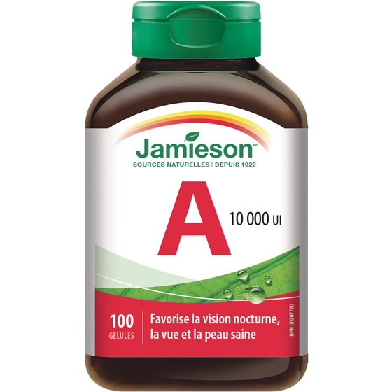 Jamieson Vitamine A 10 000 UI 100 ea, 0,09 $/1ch