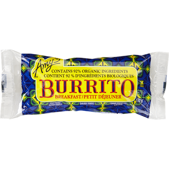 Amys Organic Burrito, Breakfast 170 g, $3.24/100g