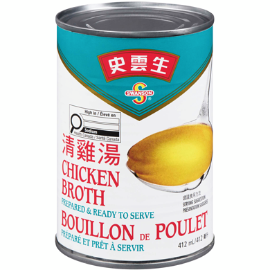 Swanson Bouillon de poulet 412 ml, 0,31 $/100ml