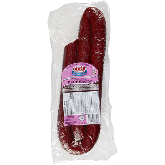 Chris Brothers Mild Pepperoni Link 750 g, $2.33/100g