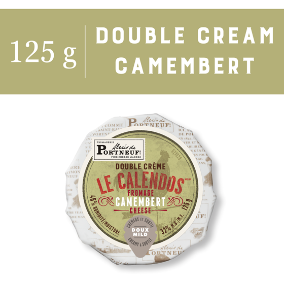 Alexis Portneuf Le Calendos Double Crème Camembert Cheese RW 125 g, $4.80/100g