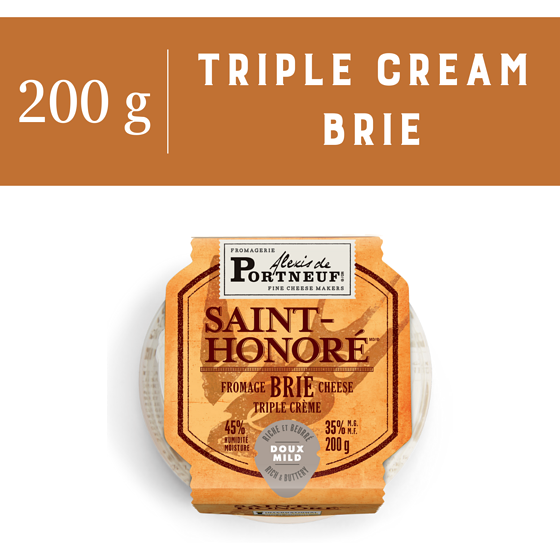 Alexis Portneuf Saint-Honoré Triple Cream Brie Cheese 200 g, $4.50/100g