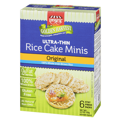 Rice cake & Harry② Paskesz Rice Cakes, Ultra Thin Mini - 120 g | Real Canadian