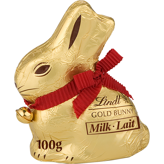 Lindt LAPIN OR Lapin de Pâques au chocolat au lait 100 g, 8,00 $/100g