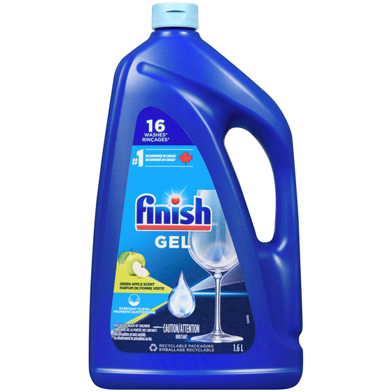 Finish Lessive gel pour lave-vaisselle, 2 en 1, pomme verte 1.6 l, 0,56 $/100ml