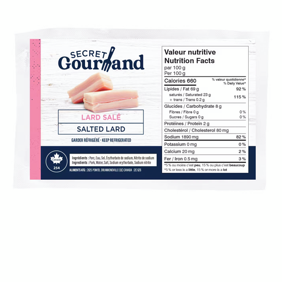 null Salted Lard $12.13/1kg $5.50/1lb