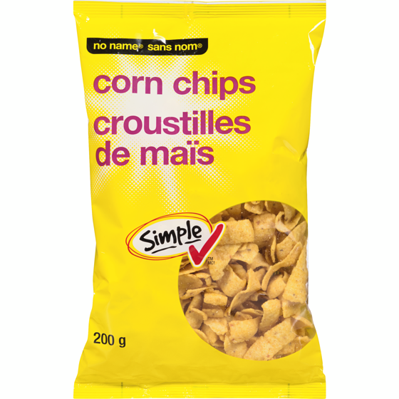 Sans Nom Croustilles de maïs 200 g, 1,25 $/100g
