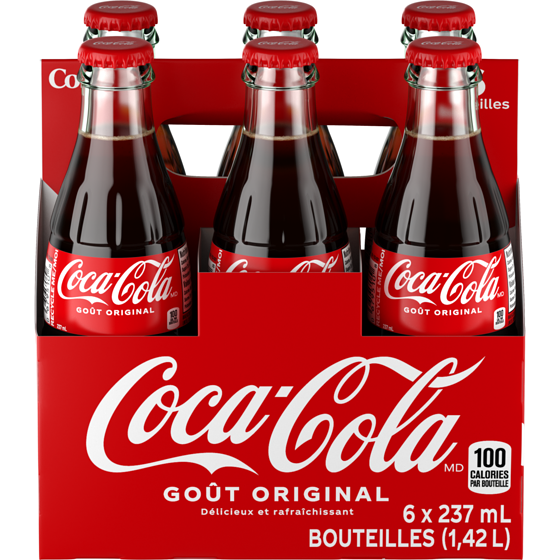 Coca-Cola Cola Glass Bouteilles 6x237.0 ml, 0,70 $/100ml