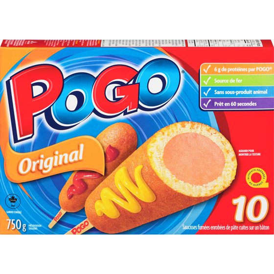 Pogo Saucisses sur bâtonnet original 750 g, 1,33 $/100g