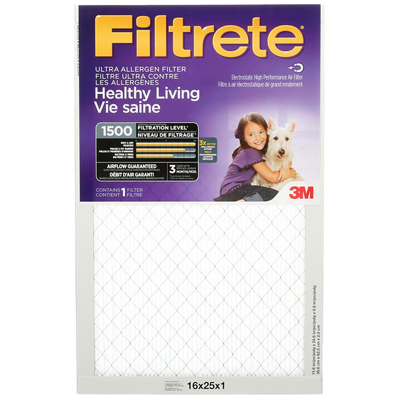 3M Filtrate Ultra Allergen Reduction Air Furnace Filter, 16 X 25 Inch 1 ea, $25.00/1ea