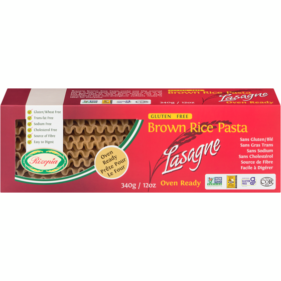 Rizopia Lasagne de riz brun 340 g, 1,17 $/100g
