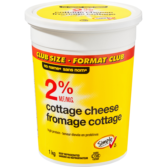 Sans Nom Fromage cottage 2%  1 kg, 0,80 $/100g