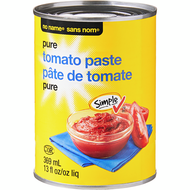 No Name Pure Tomato Paste 369 ml, $0.51/100ml