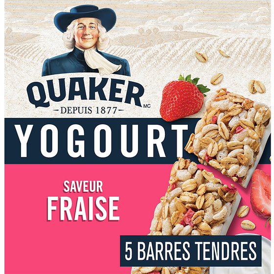 Quaker Nature Barres tendres, Yogourt - Fraise 175 g, 2,28 $/100g