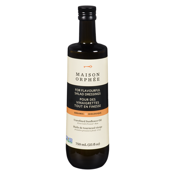Maison Orphee Organic Unrefined Sunflower Oil 750 ml, $1.87/100ml