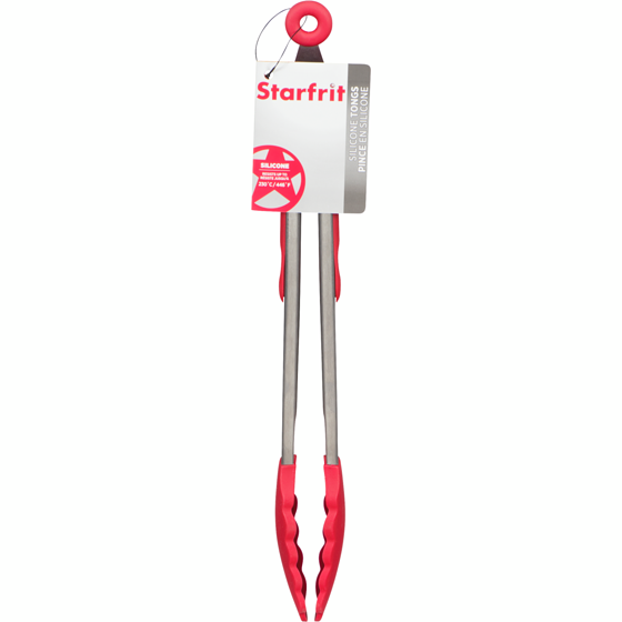 Starfrit Red 12 Inch Silicone Tongs   1 ea, $10.00/1ea