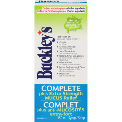 Buckley's Complete Plus Extra Strength Mucus Relief Syrup 150 ml, $10.99/100ml