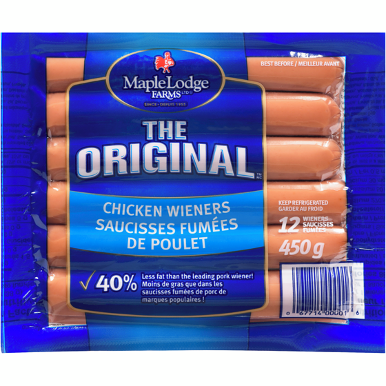 Maple Lodge Farms LT Chicken Wiener 450 g, $0.66/100g