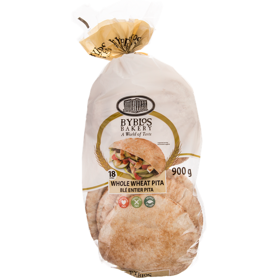 Byblos Whole Wheat Pitas 842 g, $0.71/100g