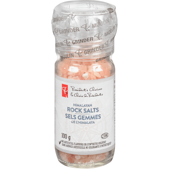 le Choix du Président Sels gemmes de l’Himalaya 100 g, 6,50 $/100g