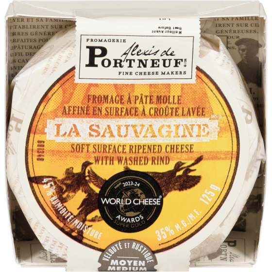 Alexis Portneuf La Sauvagine Cheese 125 g, $6.40/100g