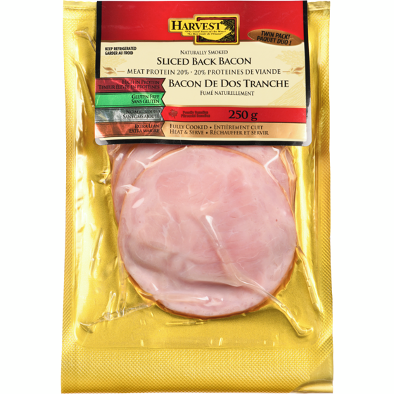 Harvest Bacon de dos tranché 250 g, 3,60 $/100g