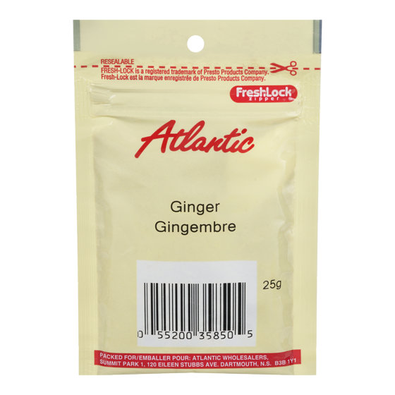 null Gingembre, Atlantic 25 g, 7,16 $/100g
