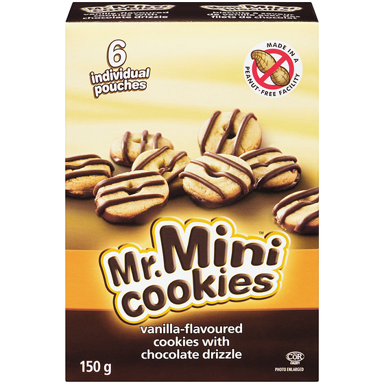 Mr. Cookies Vanilla Flavoured Mr. Mini Cookies 150 g, $2.33/100g
