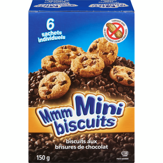 Mr. Cookies Mmm Mini biscuits aux brisures de chocolat 150 g, 2,66 $/100g