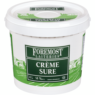 Foremost Crème sure 14 % M.G. 4 l, 0,47 $/100ml
