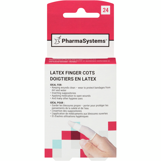PharmaSystems uHealth Latex Finger Cots 24 ea, $0.21/1ea