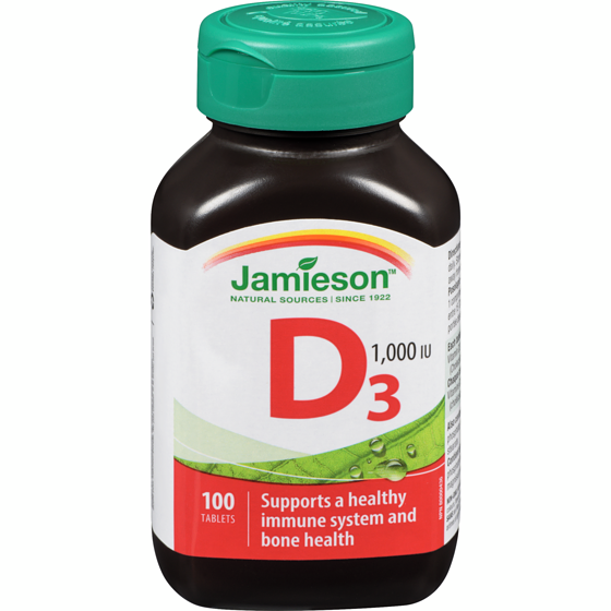 Jamieson Premium Vitamin D 1,000 IU Tablets 100 ea, $0.06/1ea
