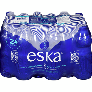 Eska Eau de source naturelle 24x500.0 ml, 0,06 $/100ml