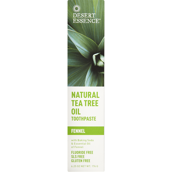 Desert Essence Tea Tree Oil Toothpaste, Fennel 176 g, $5.11/100g