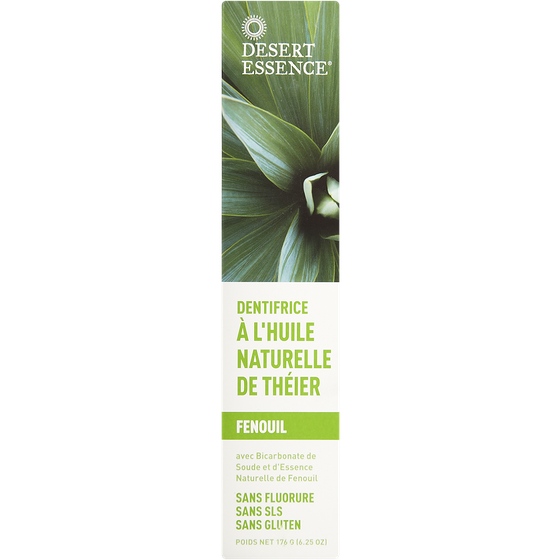 Desert Essence Dentifrice à l’huile de mélaleuca fenouil 176 g, 5,11 $/100g