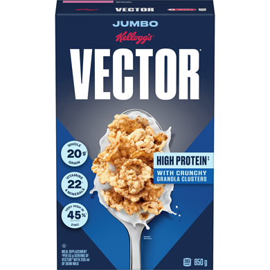 Kelloggs Vector Meal Replacement Cereal 850 g, $1.29/100g