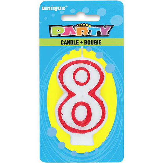 Unique Bougie d'anniversaire de luxe numéro 8 1 ea, 1,00 $/1ch