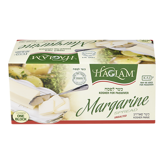 Haolam Kosher Margarine, Unsalted 30x454.0 g, $0.06/100g